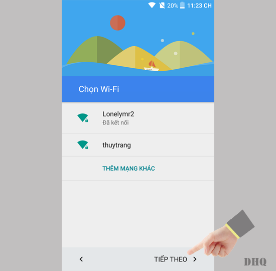Chọn kết nối mạng
